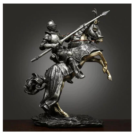人形　騎士　イタリア　オブジェ　置物　インテリア　工芸品　美術品　A1486 オブジェ】 置物 北欧インテリア 彫刻 ヨーロッパ騎士 アンティーク