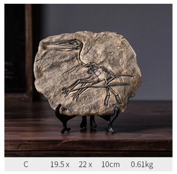 美品】ヴィンテージ恐竜プテラノドン金属置物工芸品美術品A2944