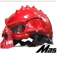 バイク スカル柄 レトロ ハーレー ハーフ レンズバイザー 付