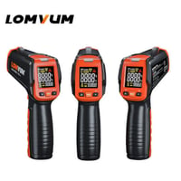 LOMVUM 赤外線温度計 非接触 範囲-50℃～580℃ レーザー 電池式 ガンタイプ おすすめ 料理 家庭用 衛生 業務用 デジタル温度計 温度測定器 DIY 人気