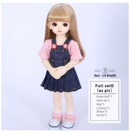 A05 BJD 1/6 ドール本体Rita 球体関節人形 ハンドメイド