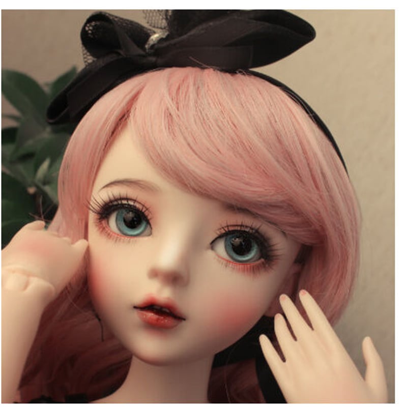 エレガントな衣装】 BJD 1/3 ピンク髪 ロリータ 球体関節人形 フル