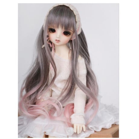 BJD ウィッグ ロング ウェーブ 美髪 球体関節人形 カスタムドール 人形用 かつら 髪 耐熱 DD SD MSD YOSD 選べる4サイズ