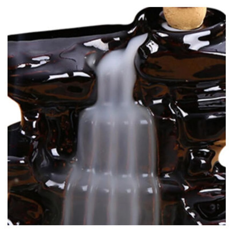 オブジェ】 セラミック お香 滝 おしゃれ 粋 ブラック 黒 部屋