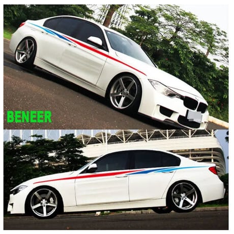 BMW ステッカー 2個入り Mパフォーマンス サイド E30 E34 E36 E39 E46 E53 E60 E70 E71 E85 E87 E90 E91 E92 E83F20 F21
