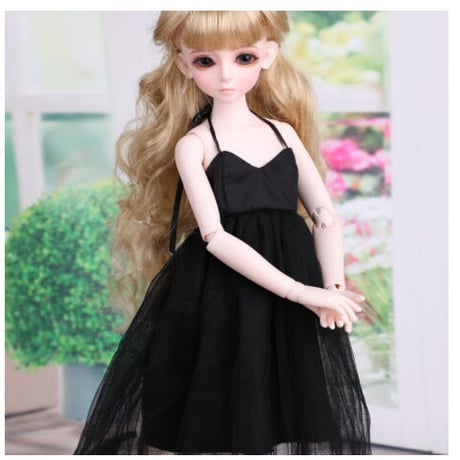 球体関節人形 BJD 1/4 美少女 キャミソール 色っぽい フルセット 本体＋眼球＋服＋靴＋ウィッグ メイクアップ済み カスタムドール 40cm 選べる2色
