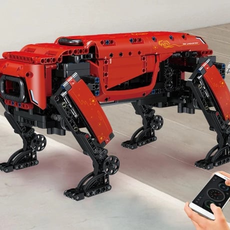 【3色展開】 犬型 電動 ロボット ブロック リモコン 動く おもちゃ プレゼント ペット デジタルペット