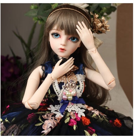 【ロリータ】 BJD 1/3 球体関節人形 60cm フルセット 本体＋眼球＋ウィッグ＋服＋靴 メイクアップ済み カスタムドール 美少女 女の子【プリンセス】