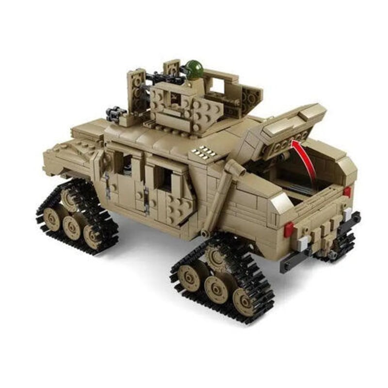 レゴ互換 M1A2 戦車 おもちゃ1:28 エイブラムス ハマー 2in1 lego互換 