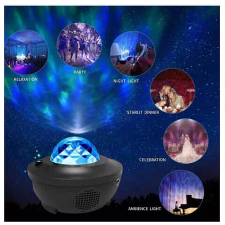 【スタープロジェクターライト】 音楽 Bluetooth リモコン付属 星空 【プラネタリウム】