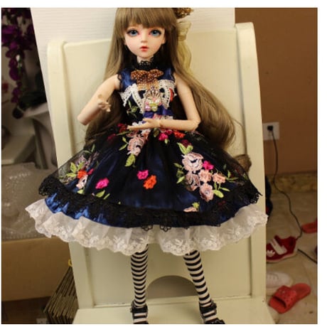 【ロリータ】 BJD 1/3 球体関節人形 60cm フルセット 本体＋眼球＋ウィッグ＋服＋靴 メイクアップ済み カスタムドール 美少女 女の子【プリンセス】