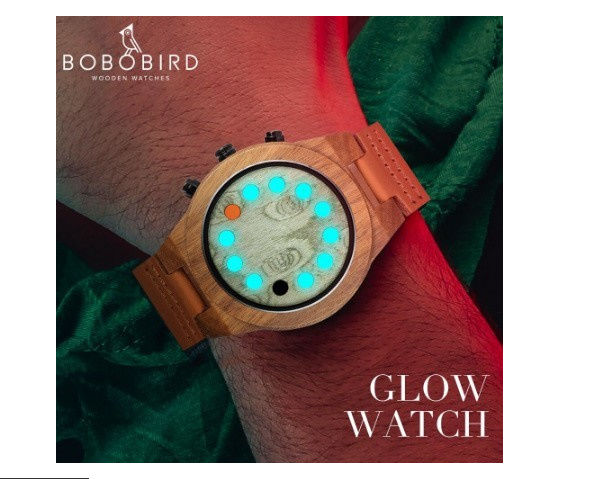 木製ボックス付き！】夜光 時計 木製 12 穴 ダイヤル ムーブメント