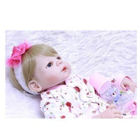 リボーンドール かわいい 赤ちゃん人形 プリンセスガール フルボディ柔らかいシリコーン 約22インチ 約55センチ