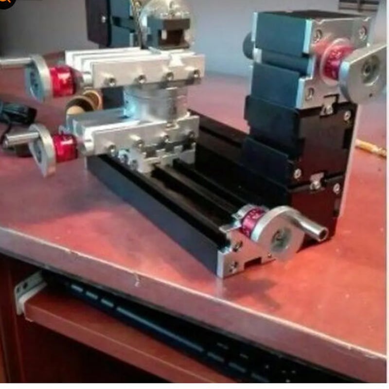 卓上ミニ旋盤 メタルレーズ ハイパワー回転式 金属製モデル 業務機械