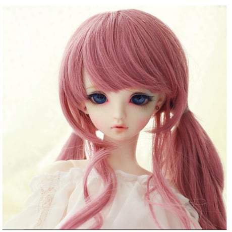 BJD ウィッグ ロングウィッグ 巻き髪 くるくる 球体関節人形 カスタムドール 人形用 かつら 髪 DD SD MSD YOSD 1/3 1/4 選べる2サイズ