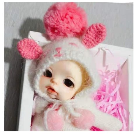 球体関節人形 赤ちゃん 1/8 本体＋眼球＋メイクアップ済み BJD カスタムドール Baby ベイビー かわいい 子供 眠たそうな表情が魅力的 癒し 選べる3色