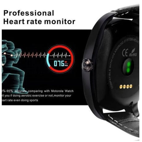 Android IOS Bluetooth スマートウォッチ クラシック 健康 メタル スマートウォッチ  MTK2502Cハートレートモニター