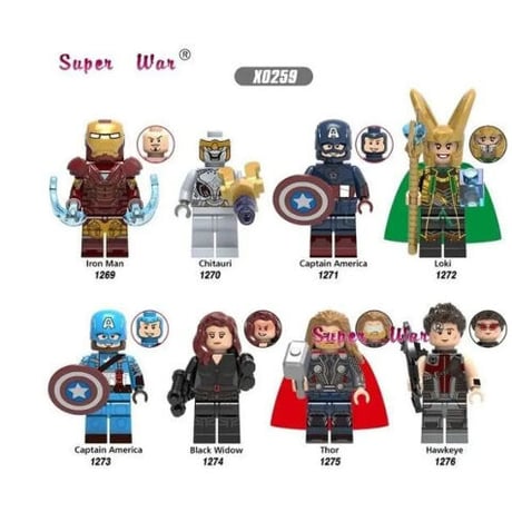 LEGO風 レゴ互換 アベンジャーズ 8体セット 9パターンから選択可能 アメコミ マーベル