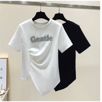 【2色展開】半袖 英字柄Ｔシャツ アルファベットデザイン シンプル 合わせやすい CP-456