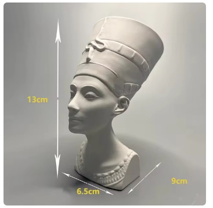 オブジェ】 置物 王妃 ネフェルティティ 第18王朝 胸像 エジブト 歴史