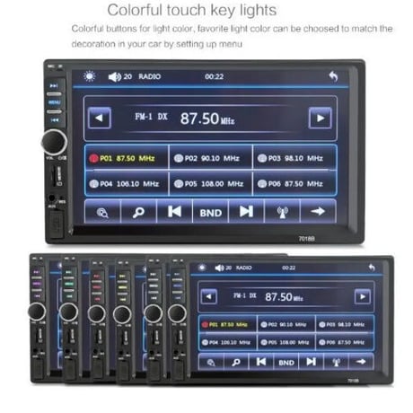 7インチユニバーサル2 DinのHD BluetoothカーラジオMP5プレーヤー カー用品