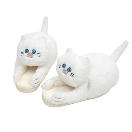 猫モチーフ ルームスリッパ｜ふわふわ・あったか・かわいい猫型スリッパ 室内用 レディース/メンズ