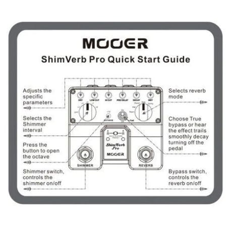 MOOER ShimVerb デジタル エフェクト ギター ペダル フットスイッチ エフェクター リバーブ エレキ