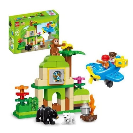 レゴデュプロのまち 互換ブロック 自然のどうぶつえんセット LEGO互換 おもちゃ ホビー