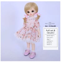 球体関節人形 フルセット 1/6 ミエン BJD 本体＋眼球＋ウィッグ＋衣装＋靴＋靴下＋メイクアップ済み カスタムドール 手作り 可愛い 美少女 幼い おすすめ