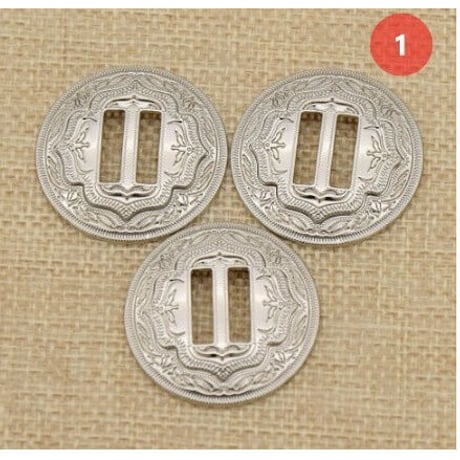 レザークラフト 3個セット ヴィンテージ 金属 スロット ガーメント バッグ  ボタン コンチョ