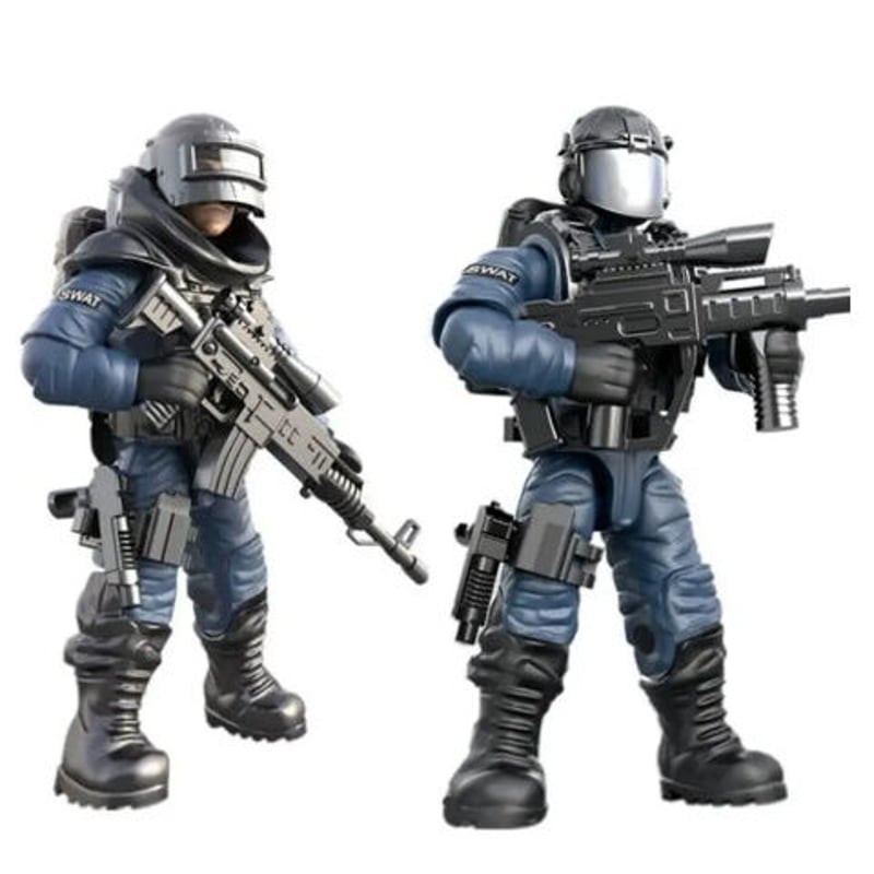 レゴ互換 1:36 スワット 警察 ミニフィギュア ブロックセット