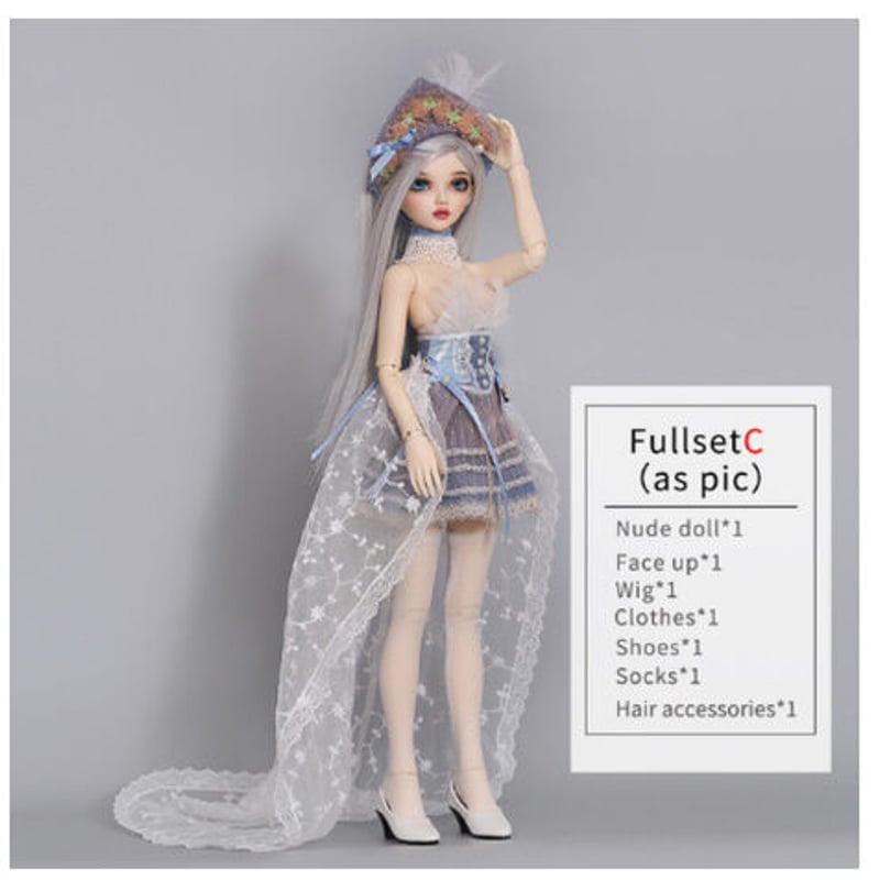 球体関節人形 フルセット ミニフィー クロエ BJD 本体＋眼球＋メイク