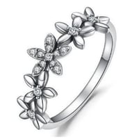 JewelryPalace ヴィンテージフラワー キュービックジルコニアリング