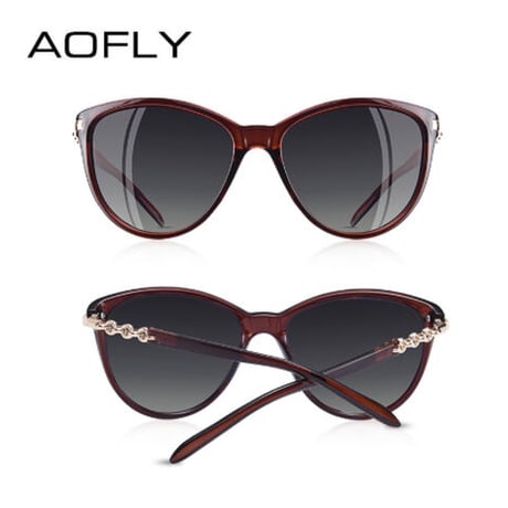 偏光サングラス レディース 大人気 キャッツアイ UV400 AOFLY 紫外線99％カット 偏光レンズ キャットアイ ポリカーボネート 軽量 安い 釣り 運転 登山 アウトドア かわいい 選べる4色