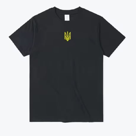 【4色展開】ウクライナ国軍 エンブレム Tシャツ ウォロディミル ゼレンスキー トルィーズブ 三叉