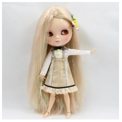 アイシードールカスタム ♡白肌・ゴールドブロンド♡ アイシードール 1/8ドール 本体 可動ボディ 付け替えハンド