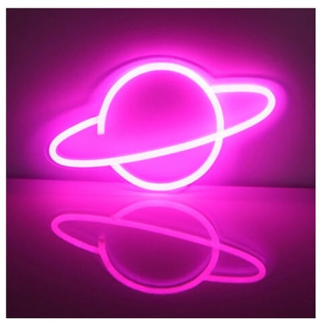 【ネオンライト】 惑星 LED 土星 BAR PUB ネオンサイン 【部屋】