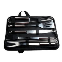 海外製　ステンレスバーベキュー器具10個 　グリルセット ツール バーベキューキット　キャリーバッグ付き　BBQ