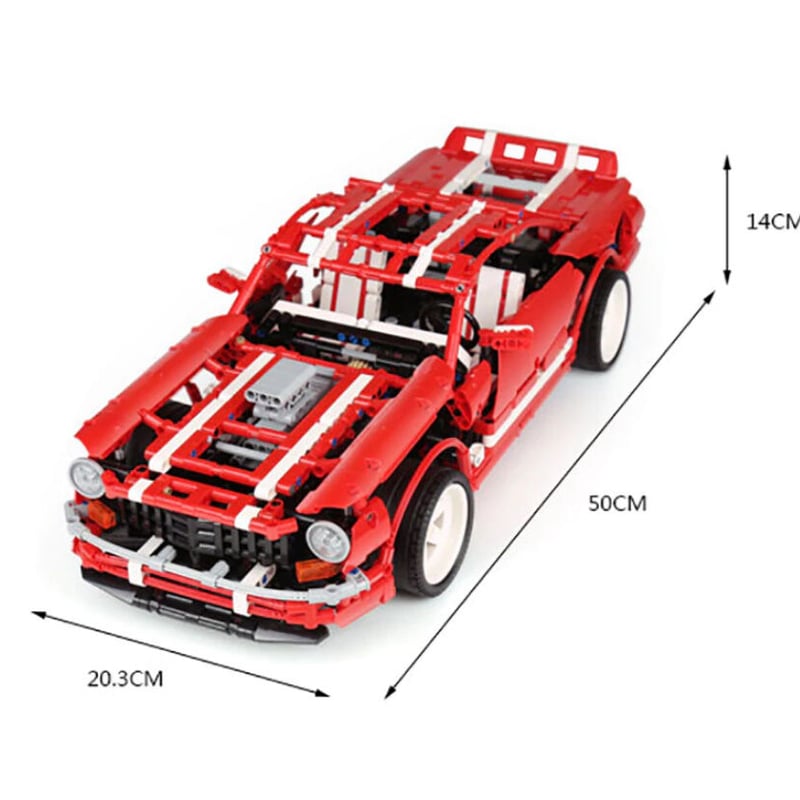 レゴ互換 フォード マスタング 2000ピース マッスルカー ブロック