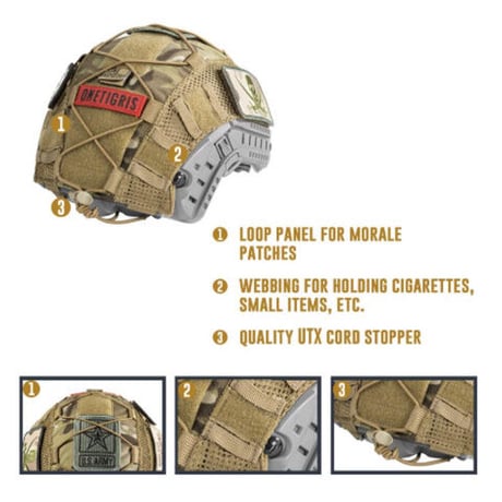 OneTigris ヘルメットカバー ファストヘルメット PJ 迷彩 防水 メッシュ ハーフ サバゲー ミリタリー 装備 500Dコーデュラナイロン マルチカム 2色展開