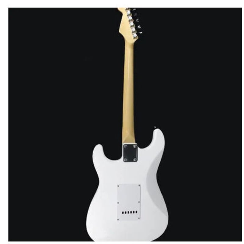 エレキギター 38インチ ホワイト 白色 マホガニー ローズウッド ギター