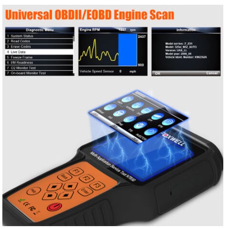 FOXWELL NT650 故障診断機 日本語対応 車 OBD2 スキャンツール 自動車 メンテナンス 故障診断ツール コードスキャナー リーダー