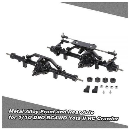 1/10 D90 RC4WD用メタル合金フロントアクスルリア アクスルYota II RCクローラー