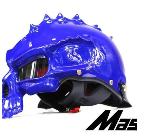 赤色 半帽ヘルメット スカルデザイン Webike | MADMAX マッドマックス Masei ハーフヘルメット 半