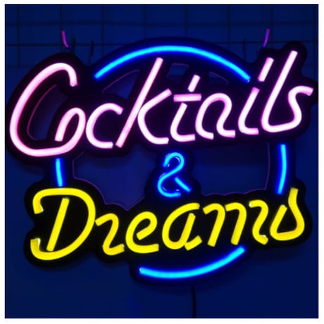【ネオンライト】 バー 『Cocktails＆Dreams』 BAR CLUB PUB 飲食店【ネオンサイン】