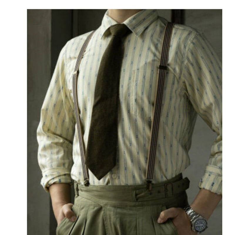 オールドファッション 1930年代風 ストライプシャツ [2色展開] | World 
