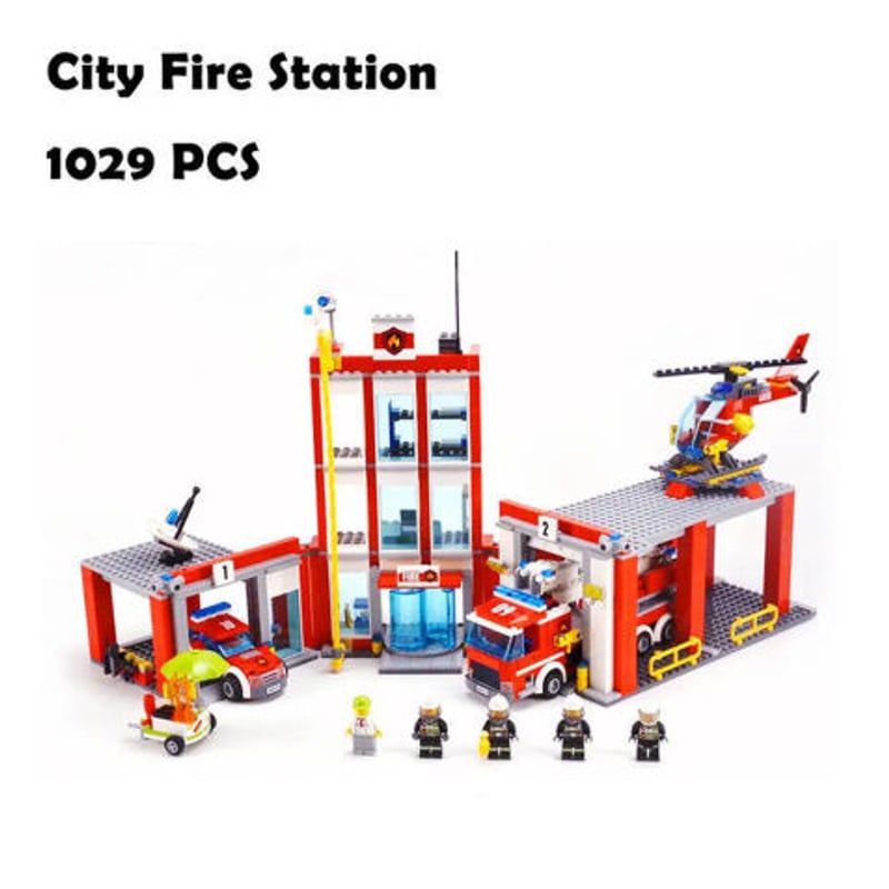 レゴ ( LEGO ) 風 シティ 消防署 60110 ◇ レゴブロック 互換 ◇ ホビ