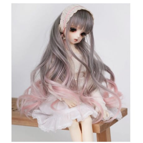 BJD ウィッグ ロング ウェーブ 美髪 球体関節人形 カスタムドール 人形用 かつら 髪 耐熱 DD SD MSD YOSD 選べる4サイズ
