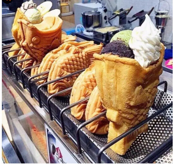 アイスクリーム ワッフルコーン たい焼き機 ガスタイプ 5鋳型 アイスクリーム ワッフルコーン たい焼き機 ガスタイプ 5鋳型