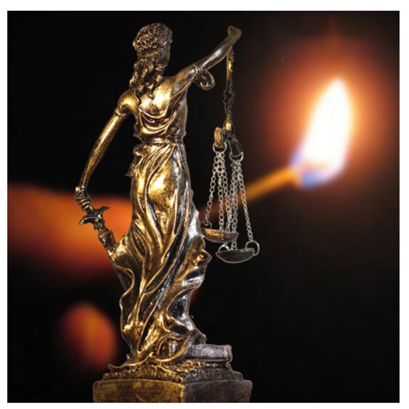 オブジェ】 置物 北欧インテリア 彫刻 天秤 正義の女神 司法 法律事務